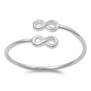 Two Solid Infinity Ring